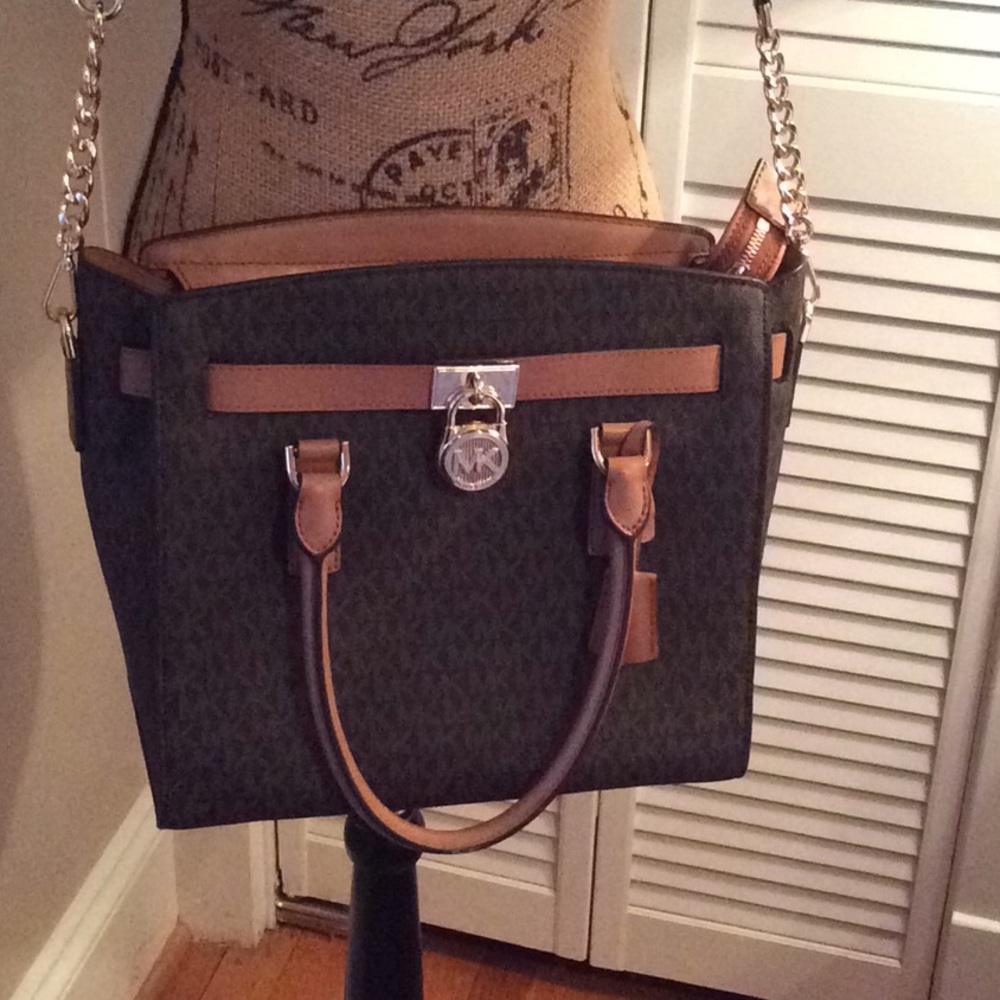 Like New - Michael Kors Logo Satchel - Brown